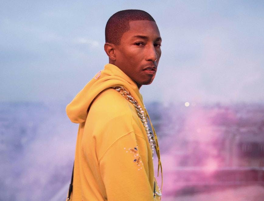 a still from the chanel-pharrell capsule collection film clothing apparel person human coat