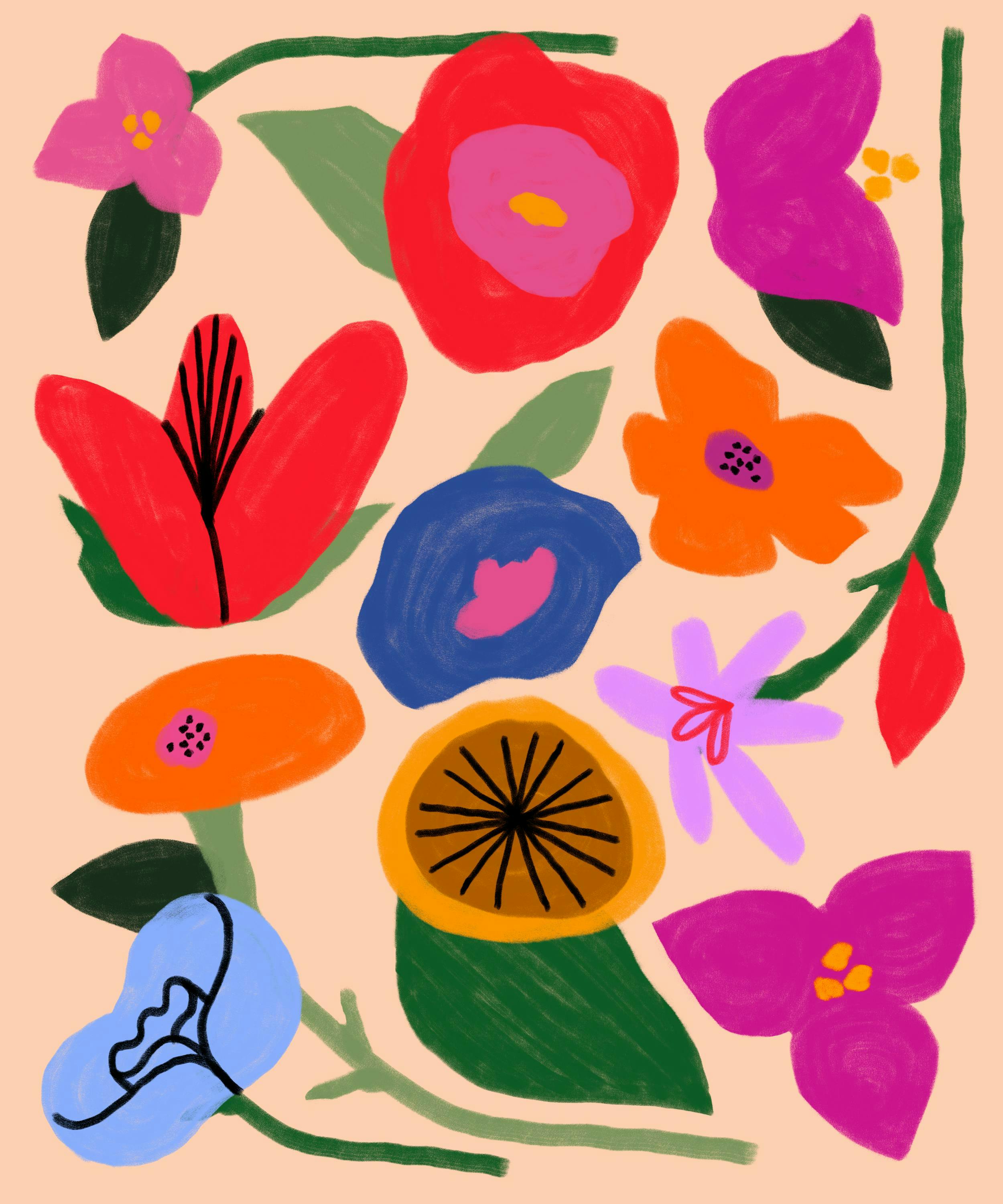 pattern graphics art floral design