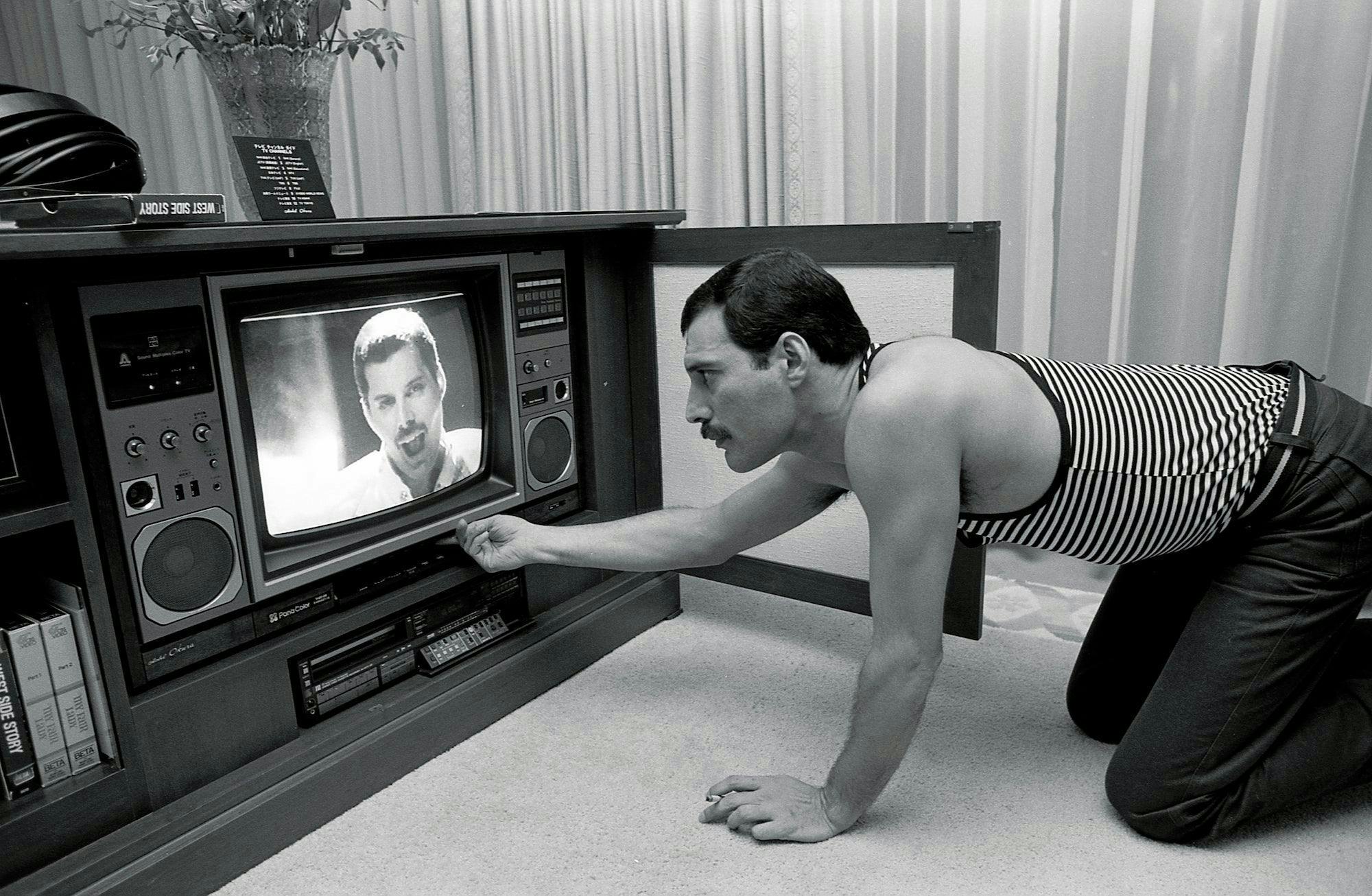 monitor display screen electronics person human tv television