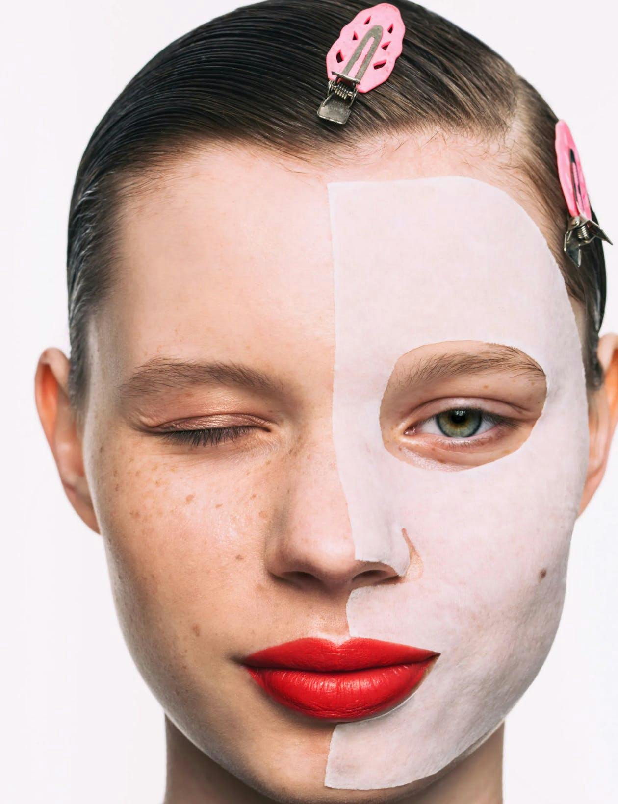 face person human head lipstick cosmetics