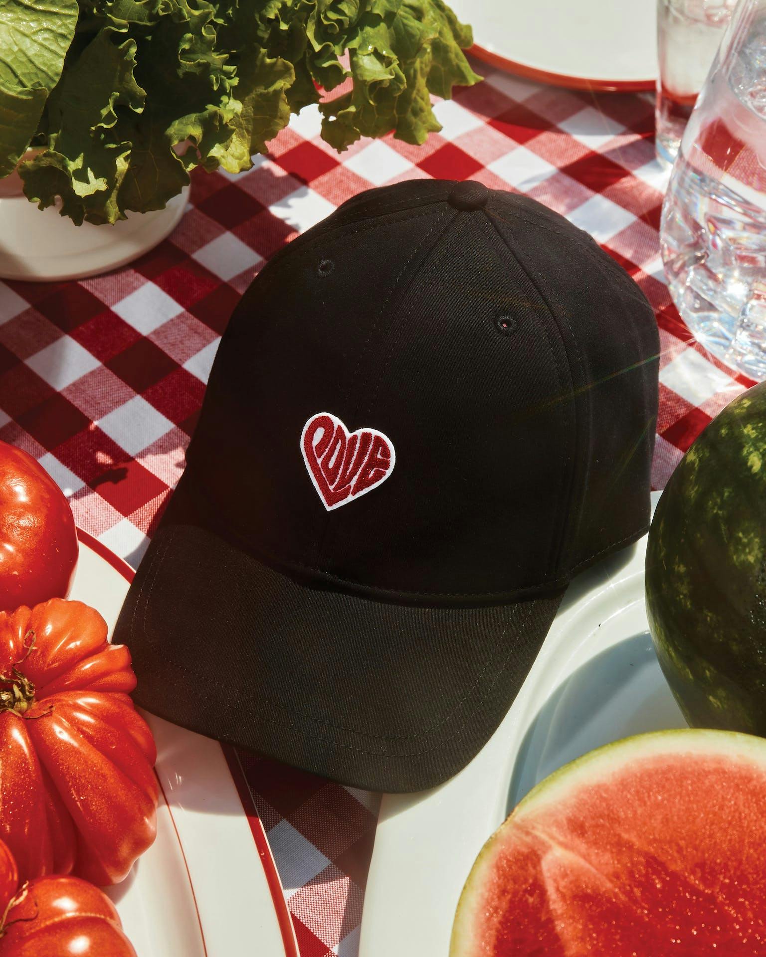 plant apple fruit food hat clothing apparel baseball cap cap