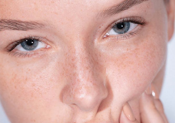 face person human skin freckle